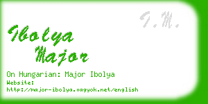 ibolya major business card